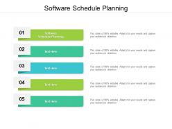 Software schedule planning ppt powerpoint presentation styles introduction cpb