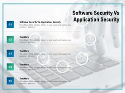 Software security vs application security ppt powerpoint presentation inspiration file formats cpb