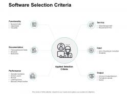 Software selection criteria data management ppt powerpoint presentation guide