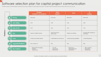 Software Selection Plan For Capital Project Communication