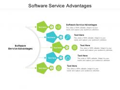 Software service advantages ppt powerpoint presentation professional graphics design cpb