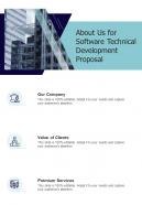 Software Technical Development Proposal For About Us One Pager Sample Example Document