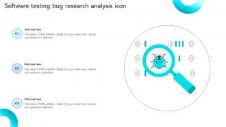 Software Testing Bug Research Analysis Icon PPT Slide