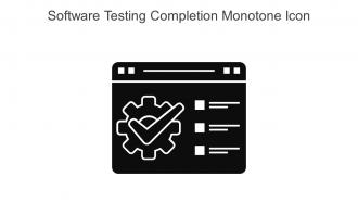 Software Testing Completion Monotone Icon In Powerpoint Pptx Png And Editable Eps Format