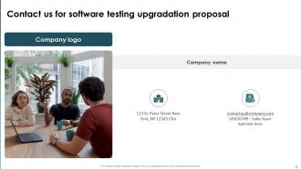 Software Testing Upgradation Proposal Powerpoint Presentation Slides Editable Designed