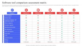 Software Tool Comparison Assessment Matrix Target Audience Analysis Guide To Develop MKT SS V