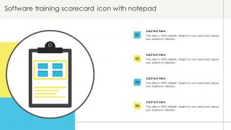 Software Training Scorecard Icon With Notepad