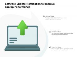 Software update notification to improve laptop performance
