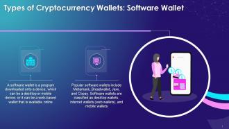 Software Wallets As One Of The Types Of Cryptocurrency Wallets Training Ppt