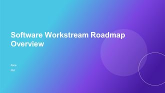 Software Workstream Roadmap Overview PPT Mockup AT
