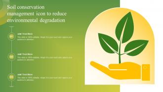 Soil Conservation Management Icon To Reduce Environmental Degradation