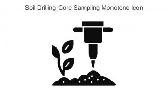 Soil Drilling Core Sampling Monotone Icon In Powerpoint Pptx Png And Editable Eps Format