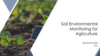 Soil Environmental Monitoring For Agriculture PPT PowerPoint AT