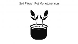 Soil Flower Pot Monotone Icon In Powerpoint Pptx Png And Editable Eps Format