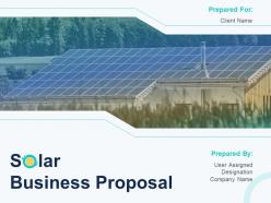 Solar business proposal powerpoint presentation slides