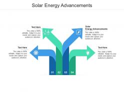 Solar energy advancements ppt powerpoint presentation professional graphics template cpb