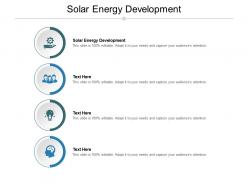 Solar energy development ppt powerpoint presentation ideas images cpb