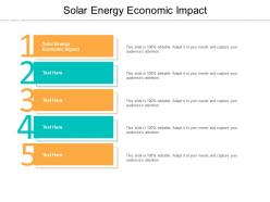 Solar energy economic impact ppt powerpoint presentation portfolio show cpb