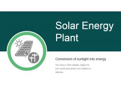 Solar energy plant ppt templates