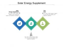 Solar energy supplement ppt powerpoint presentation infographic template cpb