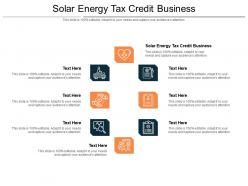 Solar energy tax credit business ppt powerpoint presentation icon slides cpb