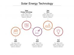 Solar energy technology ppt powerpoint presentation infographics introduction cpb