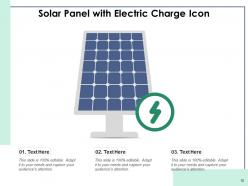 Solar Ground Icon Rooftop Sunset Electric