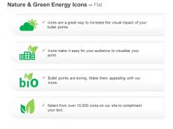 Solar light green house bio energy production ppt icons graphics
