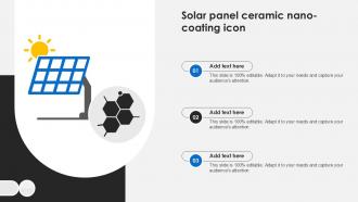 Solar Panel Ceramic Nano Coating Icon Ppt Template