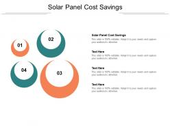 Solar panel cost savings ppt powerpoint presentation infographic template outline cpb