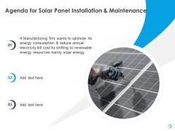 Solar Panel Installation And Maintenance Powerpoint Presentation Slides
