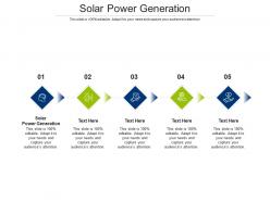 Solar power generation ppt powerpoint presentation layouts graphics tutorials cpb