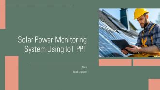 Solar Power Monitoring System Using Iot PPT PowerPoint ACP