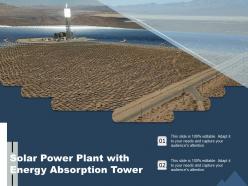 Solar power plant with energy absorption tower