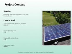 Solar Power Project Proposal Powerpoint Presentation Slides
