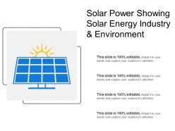 Solar Power Showing Solar Energy Industry And Environment