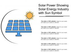 Solar Power Showing Solar Energy Industry With Sun Symbol
