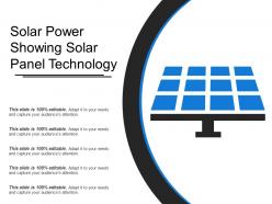 Solar power showing solar panel technology
