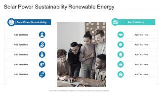 Solar Power Sustainability Renewable Energy In Powerpoint And Google Slides Cpb