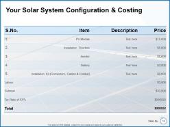 Solar Rooftop Project Proposal Powerpoint Presentation Slides