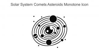 Solar System Comets Asteroids Monotone Icon In Powerpoint Pptx Png And Editable Eps Format