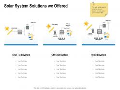 Solar system solutions we offered ppt powerpoint presentation sample