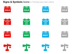 Sold house rent services real estate ppt icons graphics