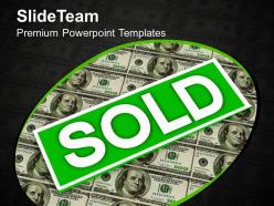 Sold over dollar money real estate concept powerpoint templates ppt themes and graphics 0113