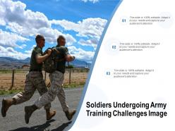 Soldiers undergoing army training challenges image