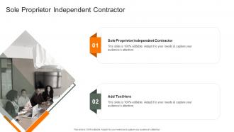Sole Proprietor Independent Contractor In Powerpoint And Google Slides Cpb