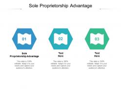 Sole proprietorship advantage ppt powerpoint presentation styles layout cpb
