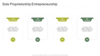 Sole Proprietorship Entrepreneurship In Powerpoint And Google Slides Cpb