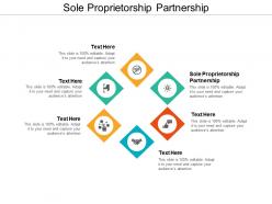 Sole proprietorship partnership ppt powerpoint presentation infographic template portrait cpb