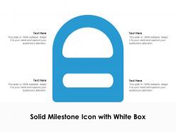 Solid milestone icon with white box